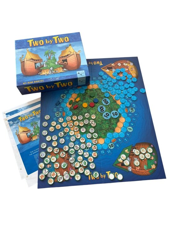 Valley Games Inc Other - Two By Two Board Game Rob Bartel Family Strategy Game Complete Set Ark Flood